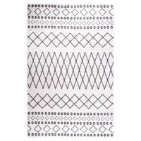 Vloerkleed wasbaar anti-slip 160x230 cm zwart en wit - thumbnail