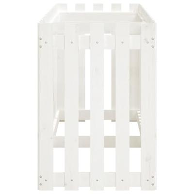 VidaXL Plantenbak verhoogd hekontwerp 200x50x70 cm grenenhout wit