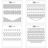 Sizzix • layered stencils textile 4pieces - thumbnail