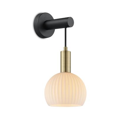 Light depot - wandlamp Credo rond messing / opaal glas - Outlet