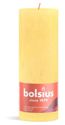 Bolsius Stompkaars Rustiek 19X6,8cm Sunny Yellow Bolsius Stompkaars Rustiek 19X6,8cm Sunny Yellow