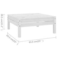 11-delige Loungeset massief grenenhout wit - thumbnail