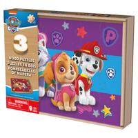 Paw Patrol 3in1 Houten Puzzel in Doosje 3x24 Stukjes - thumbnail