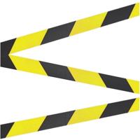 3x Markeerlinten/afzetlinten 66 Meter Geel/zwart Op Rol - Markeerlinten - thumbnail