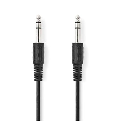 Nedis Stereo-Audiokabel | 6,35 mm Male | 6,35 mm Male | Vernikkeld | 2.00 m | Rond | Zwart | Label - CAGL23000BK20 Nedis Stereo-Audiokabel | 6,35 mm Male | 6,35 mm Male | Vernikkeld | 2.00 m | Rond | Zwart | Label - CAGL23000BK20