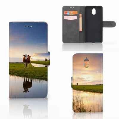 Nokia 3.1 (2018) | Telefoonhoesje | Met pasjeshouder | Koe