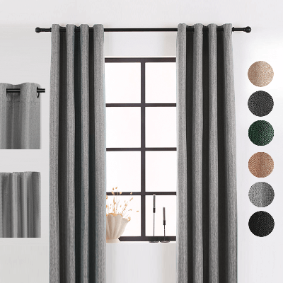 Lifa-Living - gordijnen - verduisterend - polyester - taupe - 150 x 260 cm - 8 ophangringen