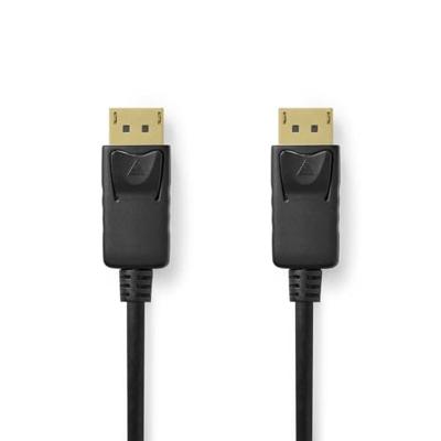 DisplayPort-Kabel | DisplayPort Male | DisplayPort Male | 8K@60Hz | Verguld | 2.00 m | Rond | PVC | Zwart | Label