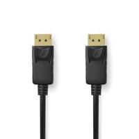DisplayPort-Kabel | DisplayPort Male | DisplayPort Male | 8K@60Hz | Verguld | 2.00 m | Rond | PVC | Zwart | Label - thumbnail