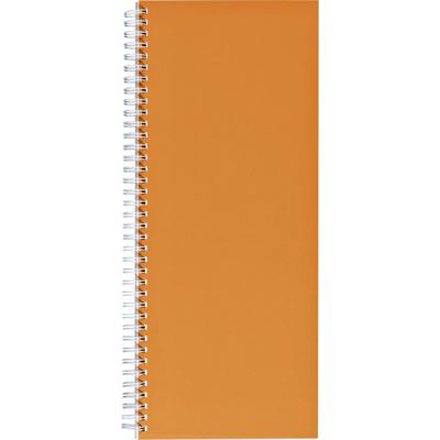 Notitieboek 135x330mm lijn 160blz 70gr spiraal oranje | 5 stuks