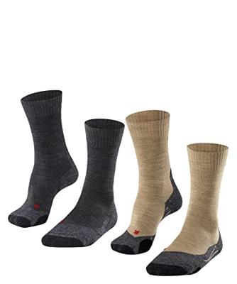 FALKE 3-paar TK2 Cool heren wandelsokken - Anti zweet wandelsokken voor dames en heren - Hiking sokken - Multipack - Voordeelverpakking - 44 - Zwart