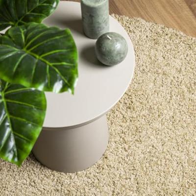 Vloerkleed PAMPLONA shaggy hoogpolig modern 160 cm goudkleur