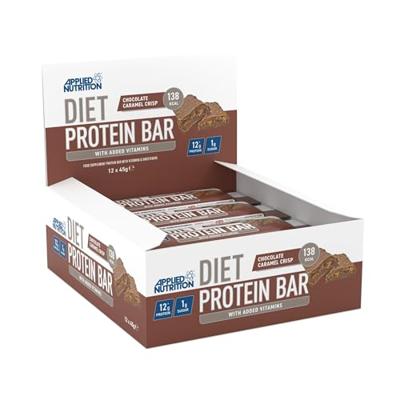 Applied Nutrition Diet Protein Bar Chocolate Caramel Crisp (12 x 45 g)