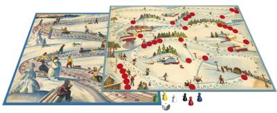 Selecta Bordspel spellen van toen - sleetje rijden/ski club Selecta Bordspel spellen van toen - sleetje rijden/ski club