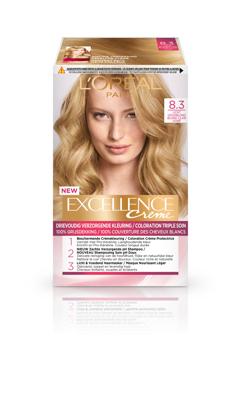 Loreal Excellence 8.3 licht goudblond (1 Set)