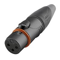 Hicon HI-X3CF-HD-B XLR-Steckverbinder Kupplung, gerade Polzahl: 3 black 1 pc(s) - thumbnail