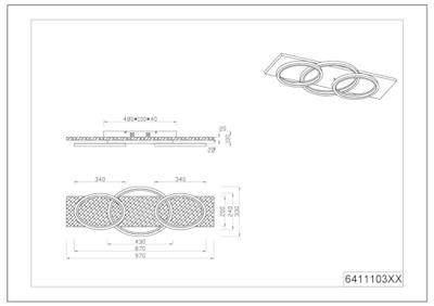 Trio Design plafondlampBarca zwart - 641110332