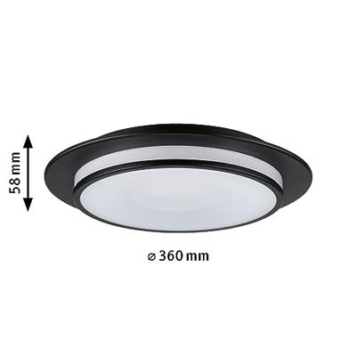Paulmann 96785 Egron LED-plafondlamp LED 16 W Zwart (mat) Paulmann 96785 Egron LED-plafondlamp LED 16 W Zwart (mat)