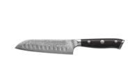 Kohersen Elegance Ebony Wood Santoku mes Damascus staal 12,7 cm - thumbnail