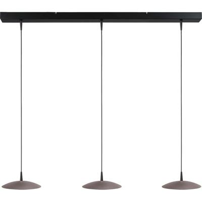 Masterlight 3-lichts hanglampScala 100cm zwart met nikkel Ø 20cm - 2191-05-37-100-3-20