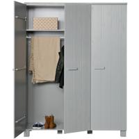 WOOOD Kledingkast 'Dennis' 3-deurs, kleur Betongrijs - thumbnail