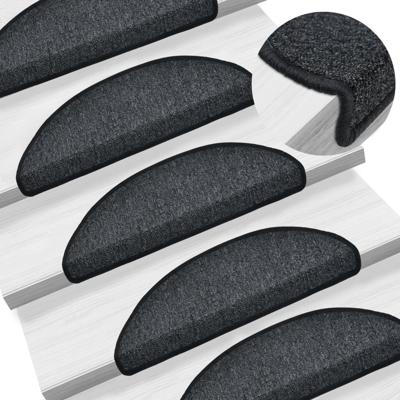 VidaXL Trapmatten 15 st 56x17x3 cm antraciet halfrond VidaXL Trapmatten 15 st 56x17x3 cm antraciet halfrond