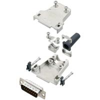 TRU COMPONENTS TCDTZF15DMPK 7709752 D-sub male connectorset 180 ° Aantal polen: 15 Soldeerkelk 1 stuk(s) - thumbnail