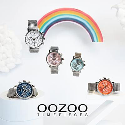 OOZOO C10900 Horloge Timepieces staal zilverkleurig-wit 42 mm - thumbnail