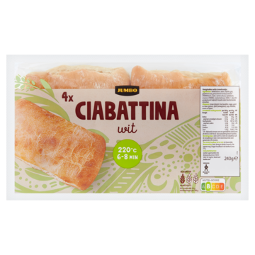 Jumbo Ciabattina Wit 4 Stuks