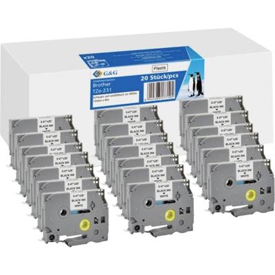 G&G Labeltape Tekstkleur: Zwart