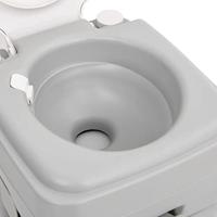 VidaXL Campingtoilet draagbaar 20+10 l hdpe grijs en wit - thumbnail
