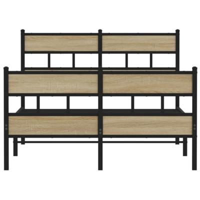 Bedframe zonder matras metaal sonoma eikenkleurig 120x190 cm