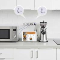 Maclean stekkerdoos, verlengkabel met 3 stopcontacten + 3xUSB, 110-240V AC 50/60Hz, 2,1A max 2500W, 1,5m, wit, MCE394 W - thumbnail