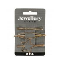 Creativ Company Haarspeldjes, l: 70 mm, b: 32 mm, verguld, 3 stuk/ 1 doos Creativ Company Haarspeldjes, l: 70 mm, b: 32 mm, verguld, 3 stuk/ 1 doos