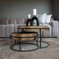 Richmond Salontafel 'Derby' Metaal, Set van 2 stuks - thumbnail