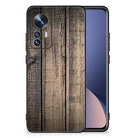 Xiaomi 12 | 12X Houten Print Telefoonhoesje Steigerhout - thumbnail