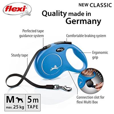 Hondenriem Flexi New Classic 5m Blauw Maat M - thumbnail