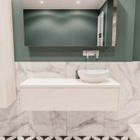 Mondiaz Lush Barco badmeubel underlayment 120 cm 1 lade mdf 1 waskom rechts zonder kraangat - thumbnail