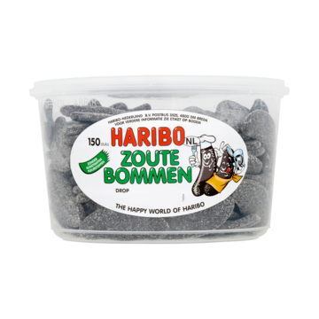 Haribo drop zoute bommen (150 stuks)