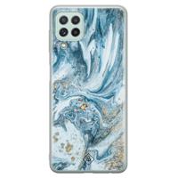 Samsung Galaxy A22 4G siliconen hoesje - Marble sea - thumbnail