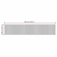 VidaXL Vloerkleed rechthoekig 100x500 cm bamboe zwart - thumbnail