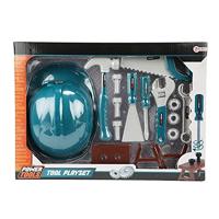 Power Tools gereedschapset met bouwhelm - thumbnail