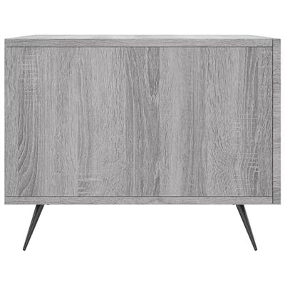 Salontafels 2 st 50x50x40 cm bewerkt hout grijs sonoma eiken