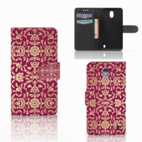 Wallet Case Nokia 2 Barok Pink - thumbnail