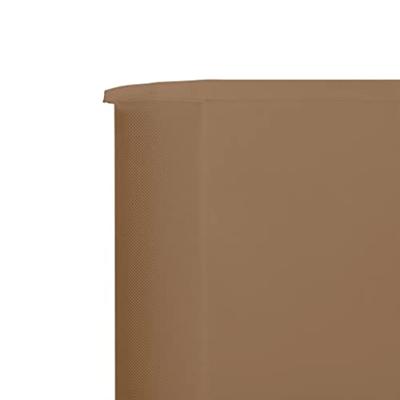 VidaXL Windscherm 5-panelen 600x80 cm stof taupe