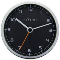 NeXtime NE-5194ZW Wekker 9 X 9 X 7.5 Cm, Metaal, Zwart, 'Company Alarm' - thumbnail