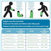 AquaShield ASA17 Waterdichte Beschermhoes Onderarm Klein - thumbnail