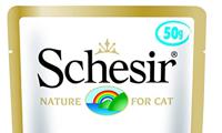SCHESIR in jelly Tuna with seabass - nat kattenvoer - 50 g - thumbnail