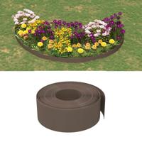 Tuinranden 4 st 10 m 20 cm polyetheen bruin - thumbnail