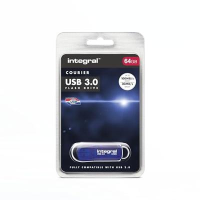 Integral INFD64GBCOU3.0 USB flash drive 64 GB USB Type-A 3.2 Gen 1 (3.1 Gen 1) Blauw, Zilver